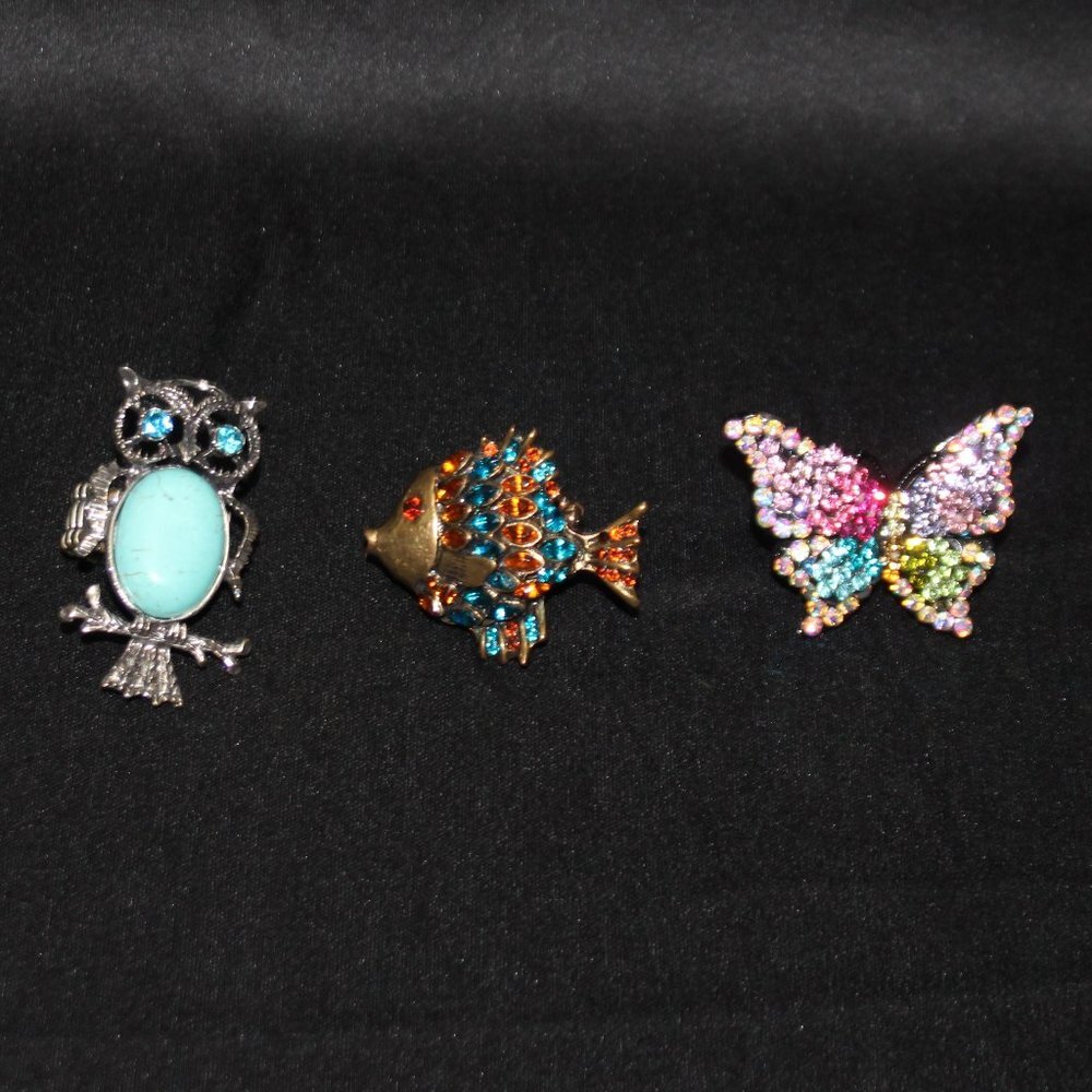 Three Fashion Jewelry Rings